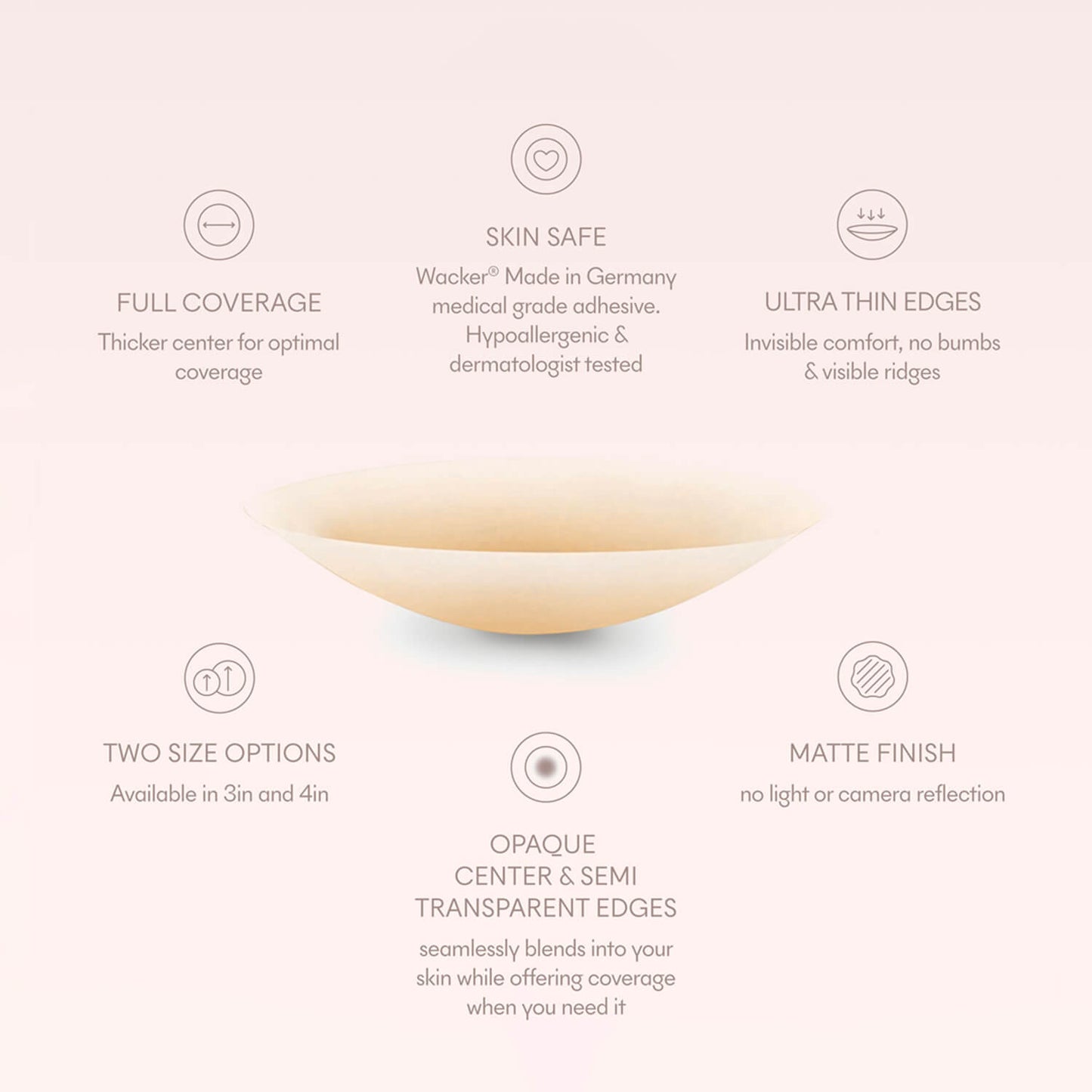 Seamless grippy nipple covers